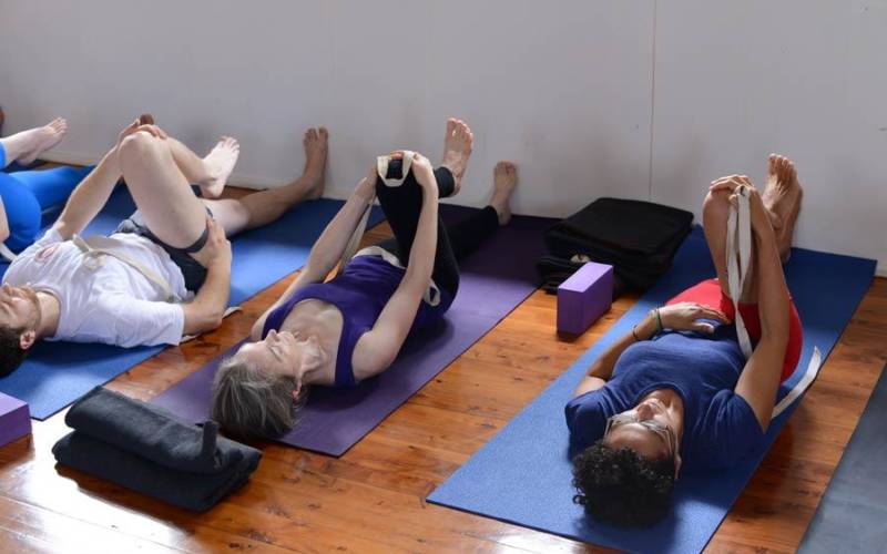 Iyengar yoga video thumbnail: Iyengar Yoga for Chronic Lower Back Pain