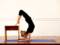 Pixie Lillas peforming an Iyengar yoga pose