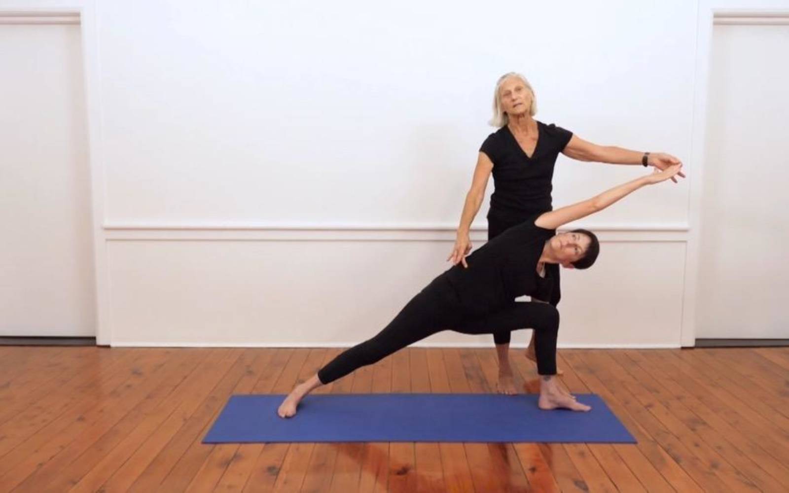 Sporty Fit Woman Practices Yoga Asana Utthita Parsvakonasana - Extended  Side Angle Pose Outdoors In Mountains In The Morning Stock Photo, Picture  and Royalty Free Image. Image 56084589.