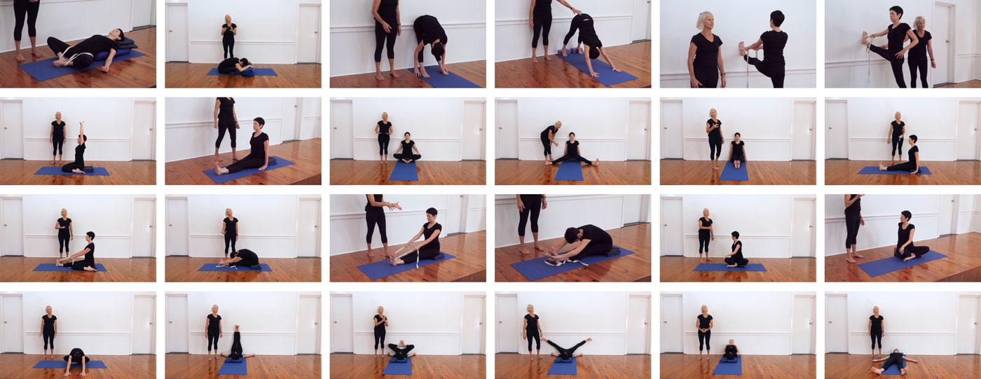 Printable yoga sequence: asymmetrical forward bends for advanced students