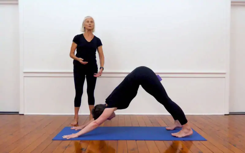 Online Iyengar yoga video thumbnail: Adjusting your Iyengar class practice for back pain