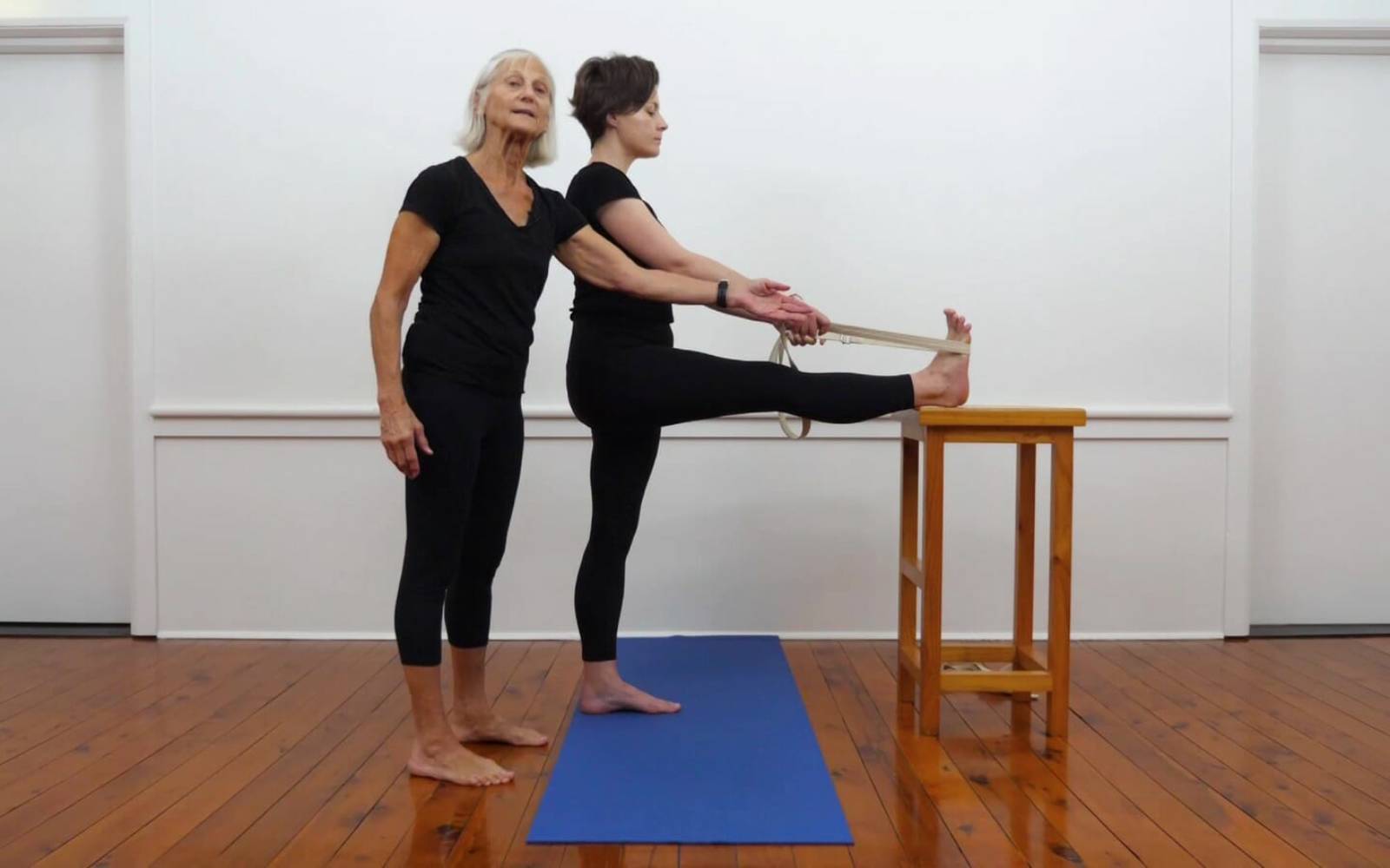 Online Iyengar yoga videos | Relief for troublesome sore knees from overuse or minor injury