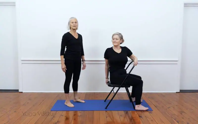 Seated Chair Twist pose