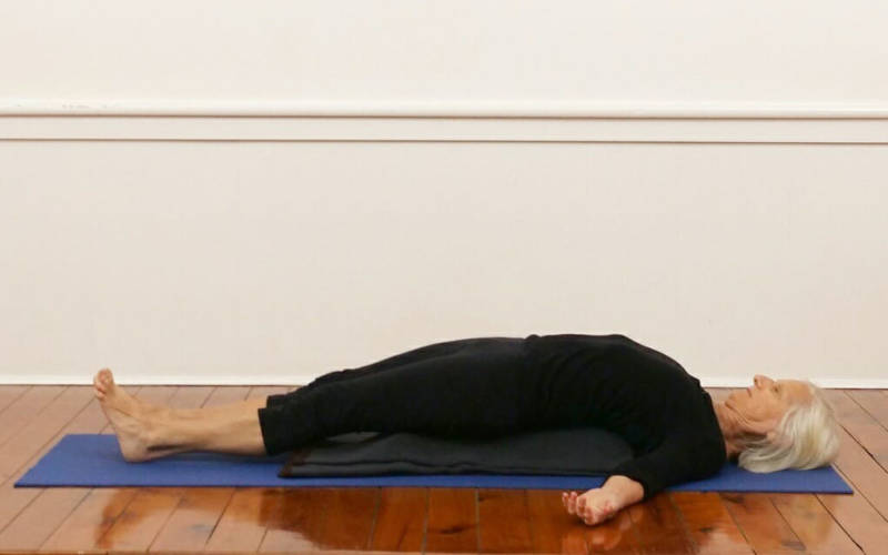 Lying Back Over Support (Step 3) pose