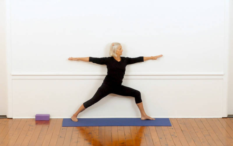 Standing pose sequence with the whole back to the wall (216)