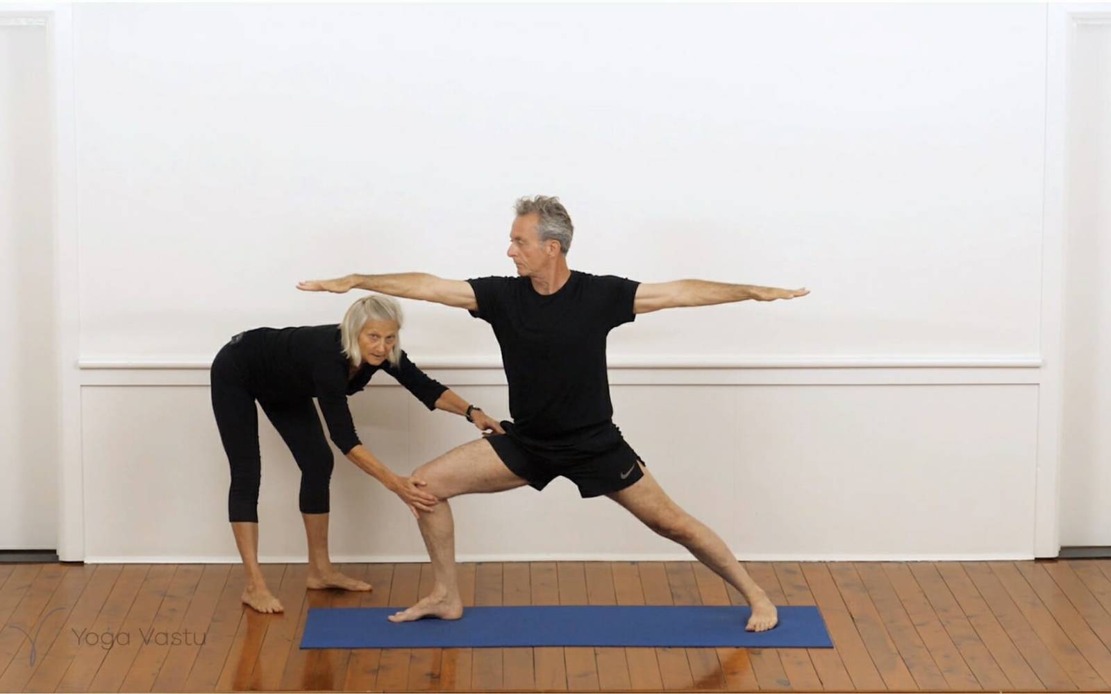 Premium Photo | Young couple doing acro yoga in pair