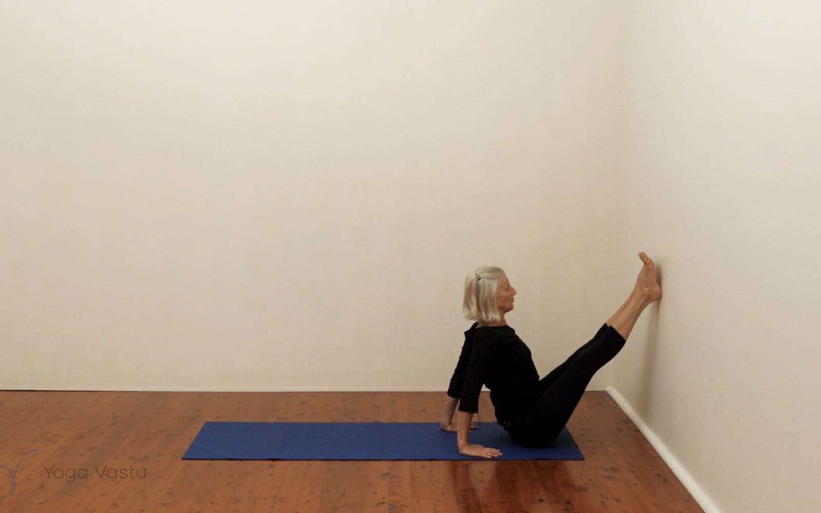 Online Iyengar yoga videos | A short session focusing on hips and abdominals.