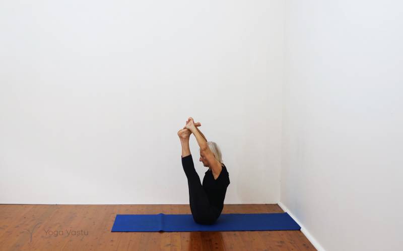 Iyengar yoga video thumbnail: Forward bends with emphasis on hips and hamstrings