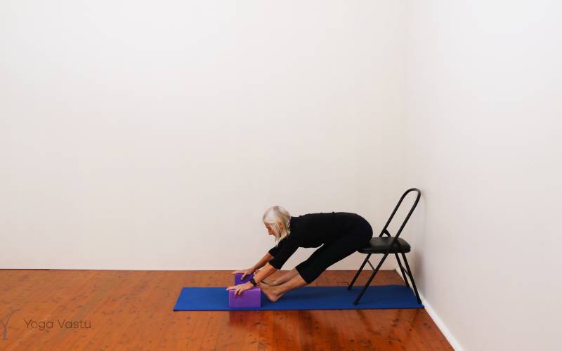 Online Iyengar yoga video thumbnail: Learning to develop and extend further in basic forward bends