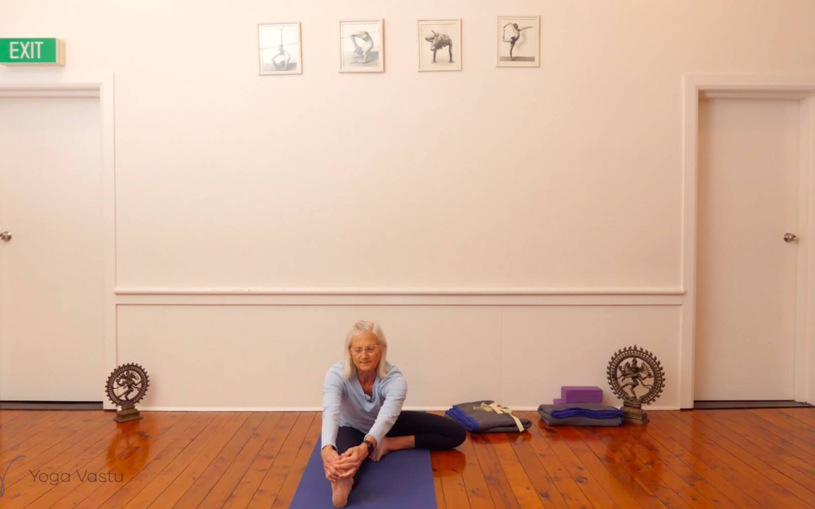 Online Iyengar yoga videos | Forward Bends with a Focus on Legs (Level 3)