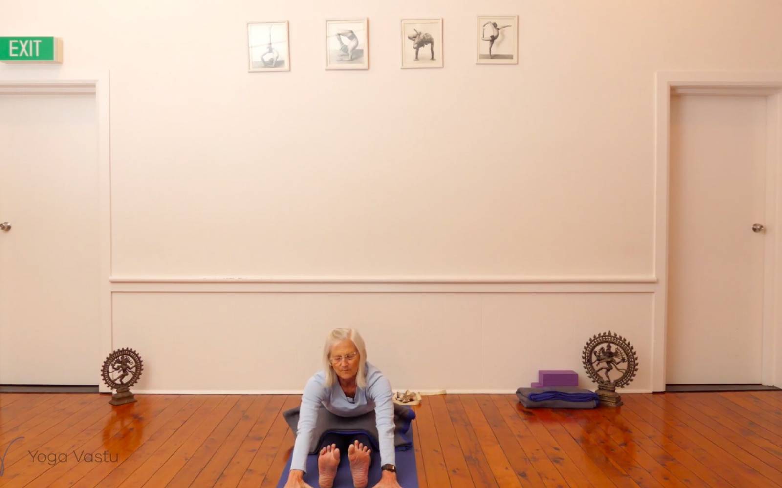 Online Iyengar yoga videos | Forward Bends with a Focus on Legs (Level 3)