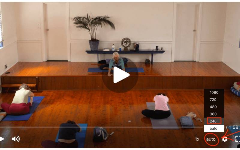 Iyengar yoga video thumbnail: Having trouble with video streaming?