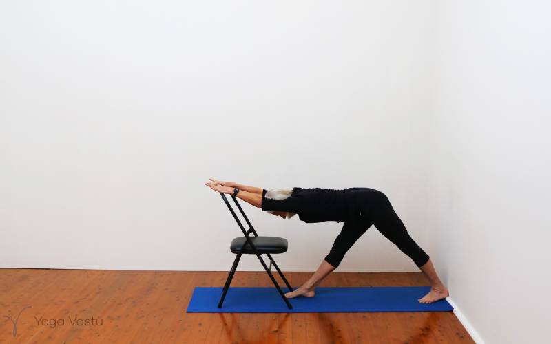 Iyengar yoga video thumbnail: Standing and Seated Forward Bends for Beginners