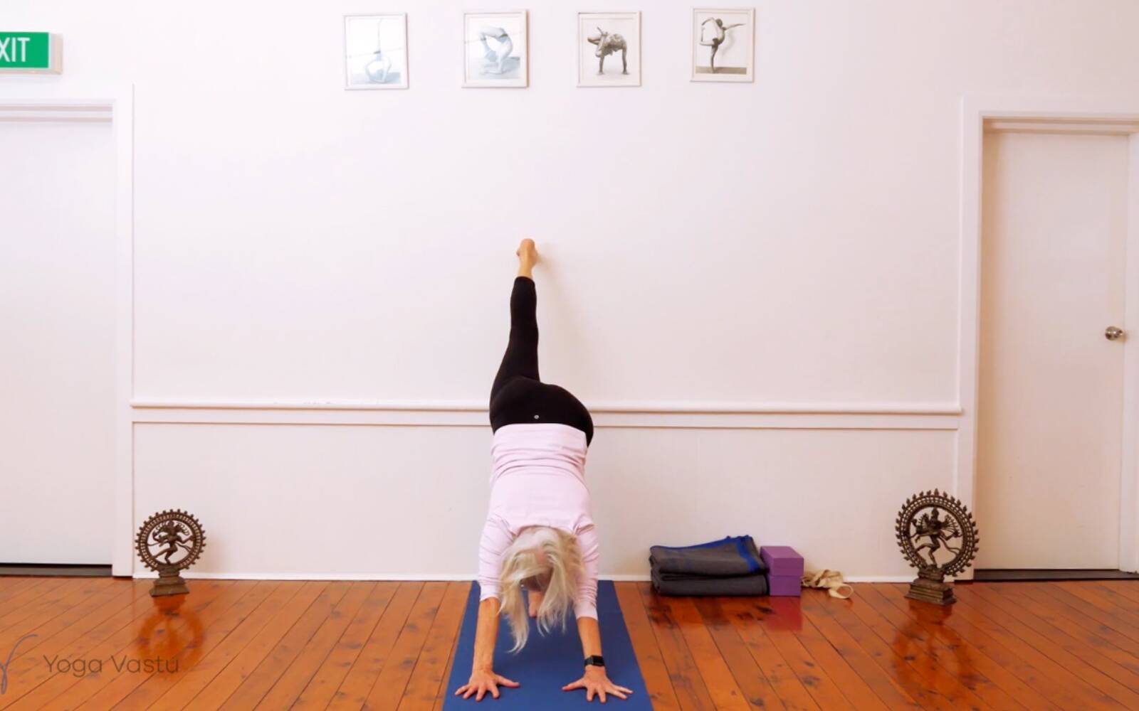Online Iyengar yoga videos | Using Wall Support to Explore Limitations (Level 3)