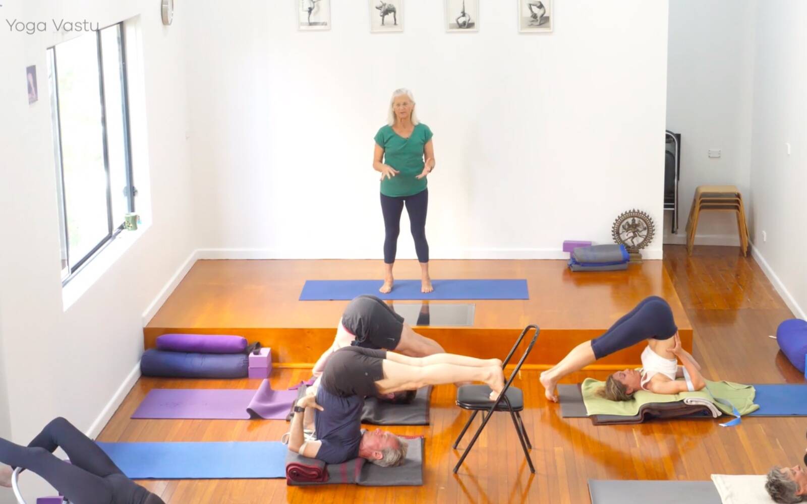 Online Iyengar yoga videos | Restorative Session to Soften and Increase Capacity