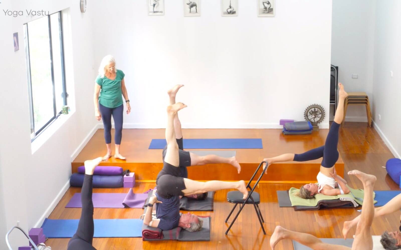 Online Iyengar yoga videos | Restorative Session to Soften and Increase Capacity
