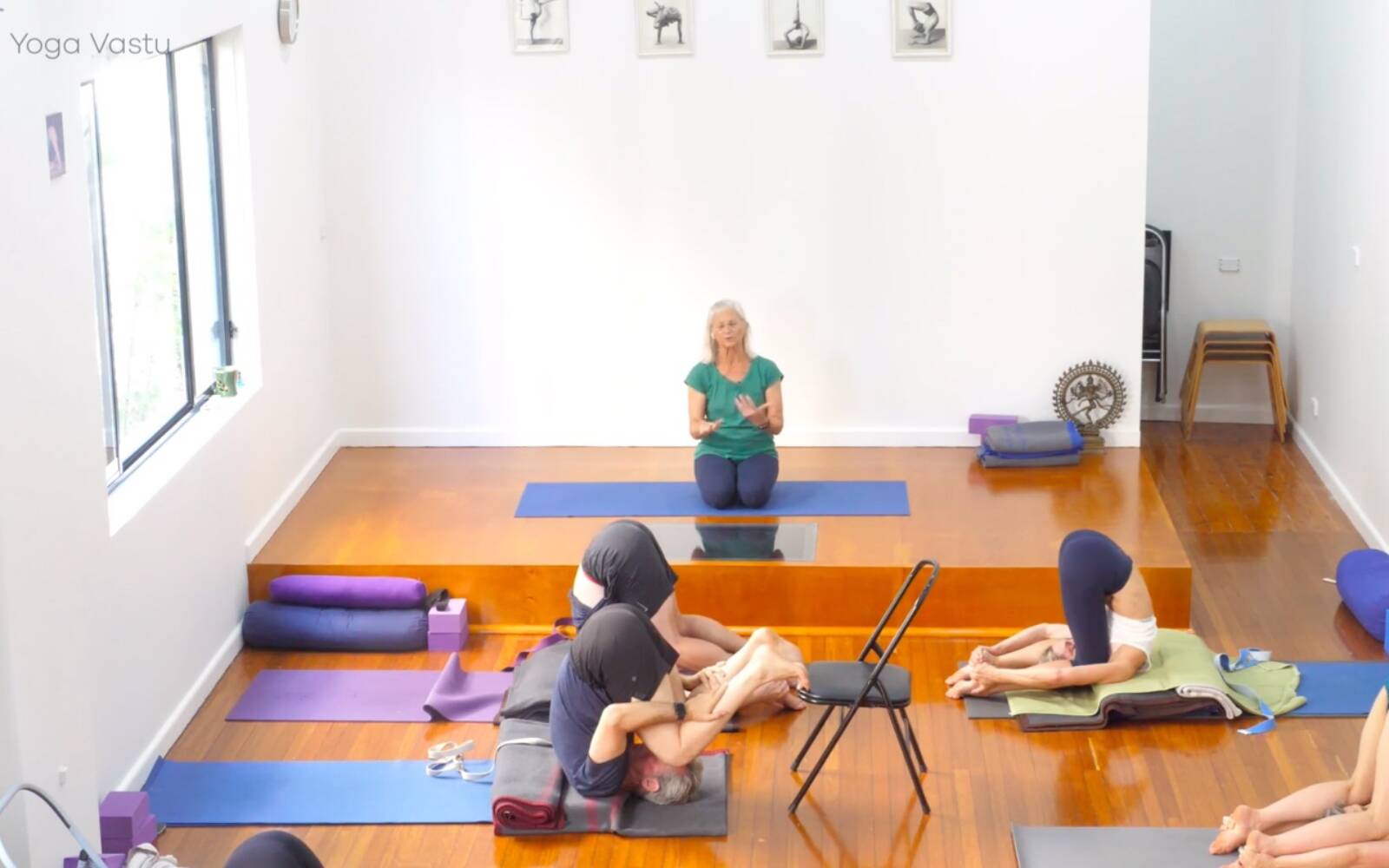 Online Iyengar yoga videos | Restorative Session to Soften and Increase Capacity