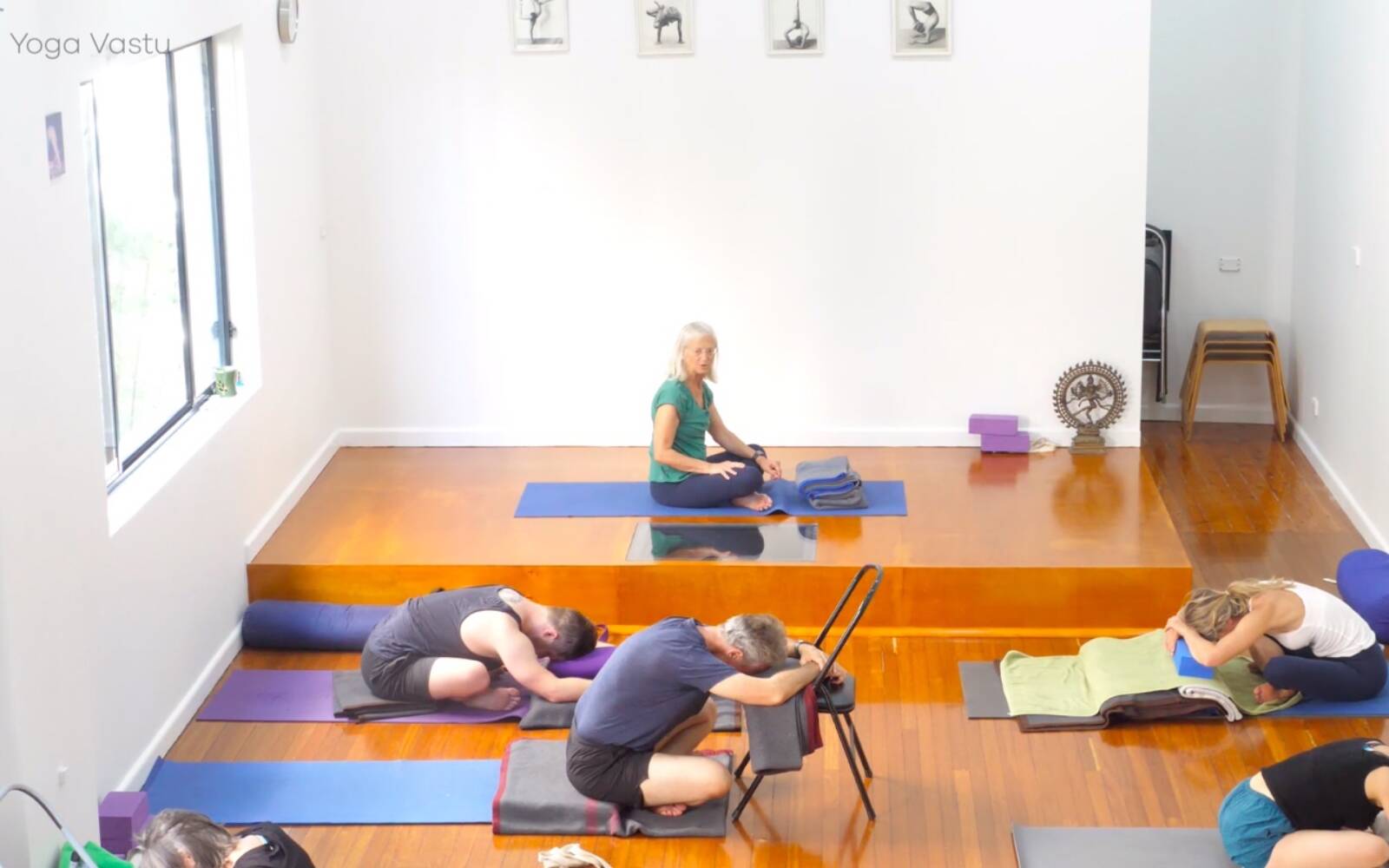 Online Iyengar yoga videos | Restorative Session to Soften and Increase Capacity