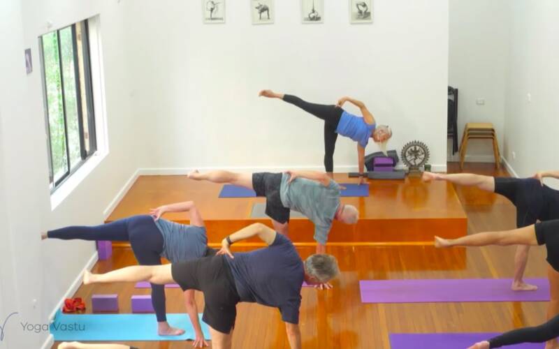Online Iyengar yoga video thumbnail: Anchoring Yourself In Standing Poses (Level 3)