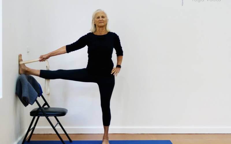 Online Iyengar yoga video thumbnail: Dynamic Hip-Opening Session