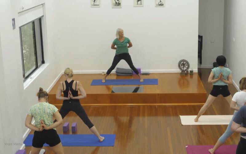 Online Iyengar yoga video thumbnail: Standing and Seated Forward Bends