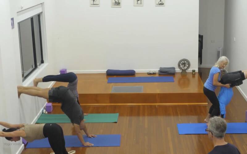 Online Iyengar yoga video thumbnail: Miscellaneous Class with Preparatory Inversions