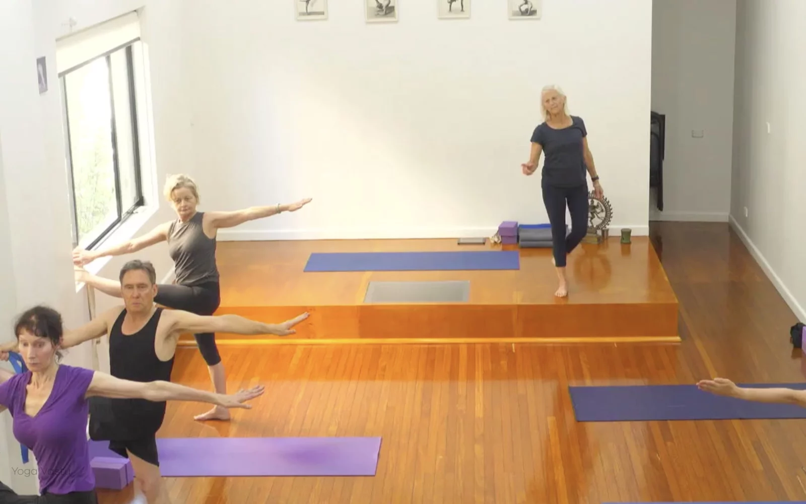 Online Iyengar yoga videos | Class 8: Levelling Out the Sides with Wall Support