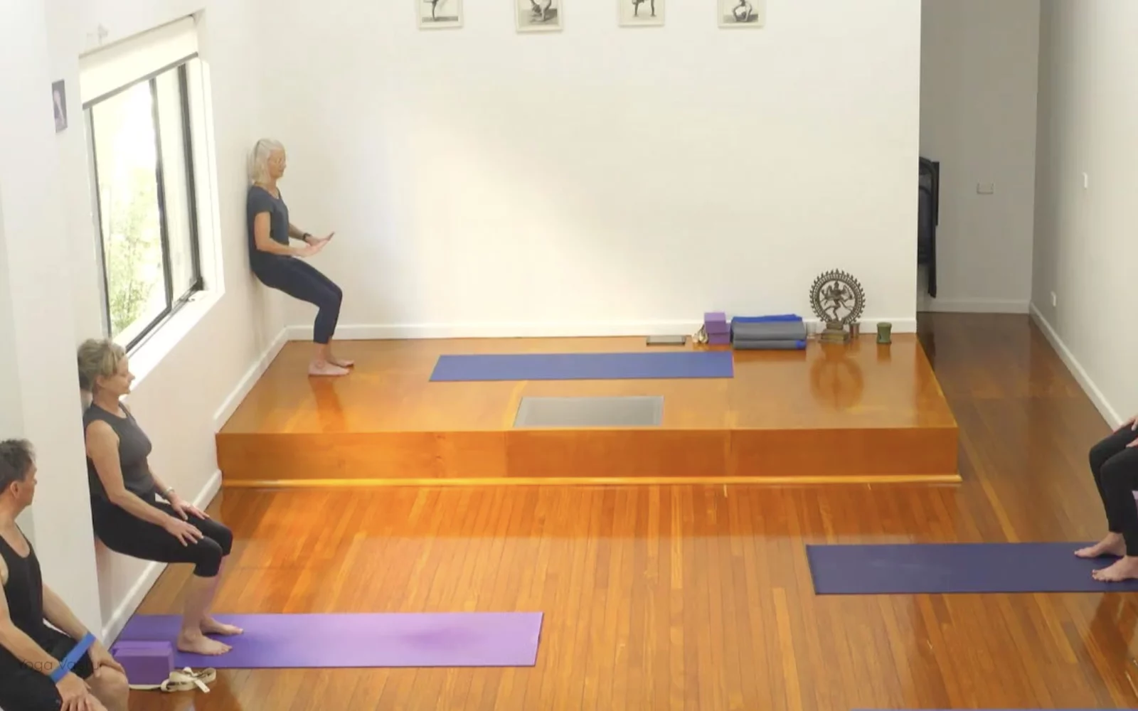 Online Iyengar yoga videos | Class 8: Levelling Out the Sides with Wall Support