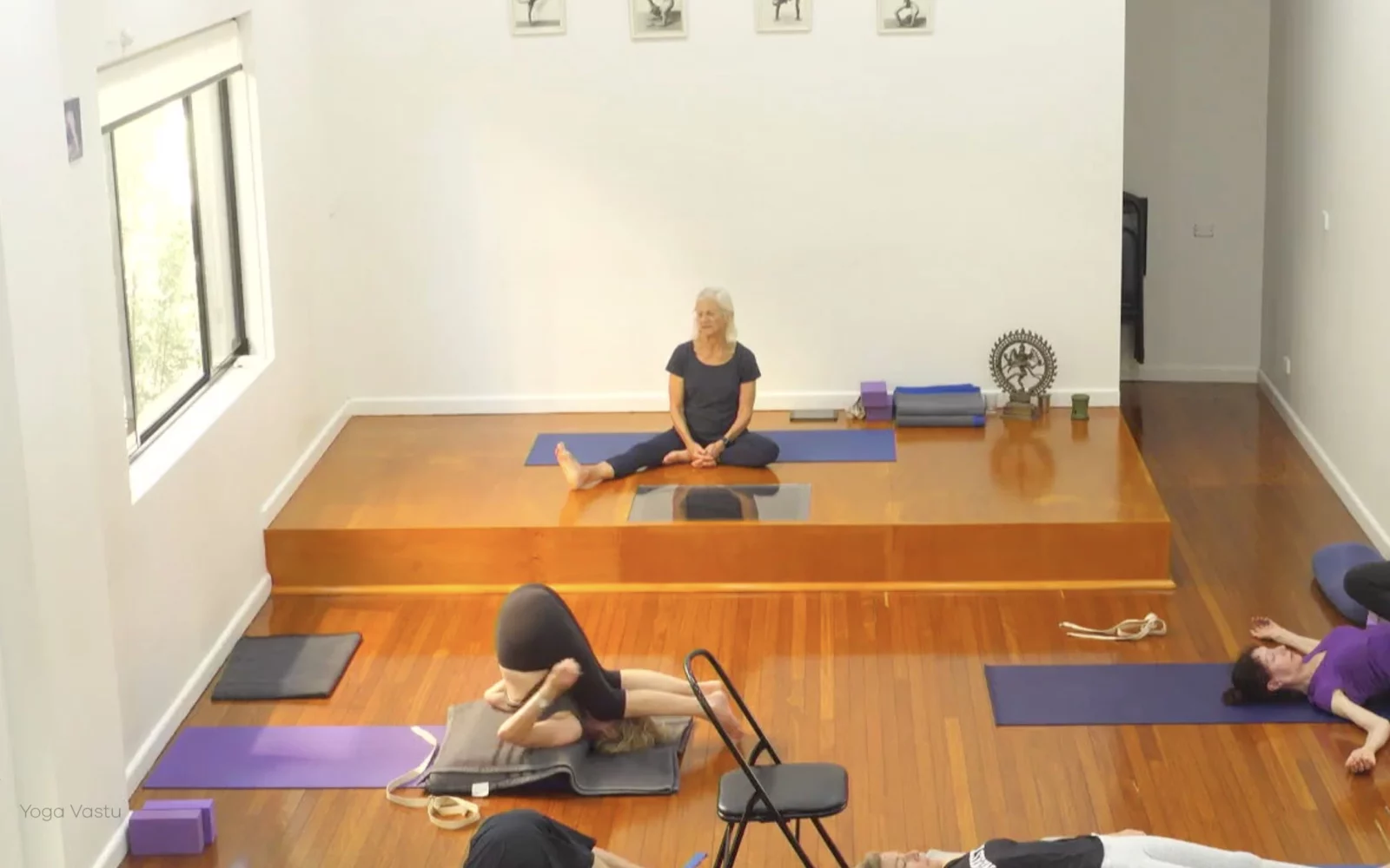 Online Iyengar yoga videos | Class 8: Levelling Out the Sides with Wall Support