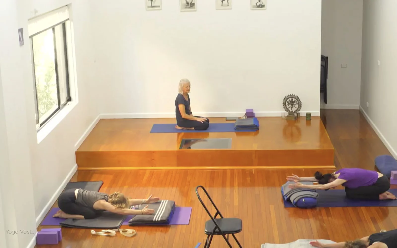 Online Iyengar yoga videos | Class 8: Levelling Out the Sides with Wall Support