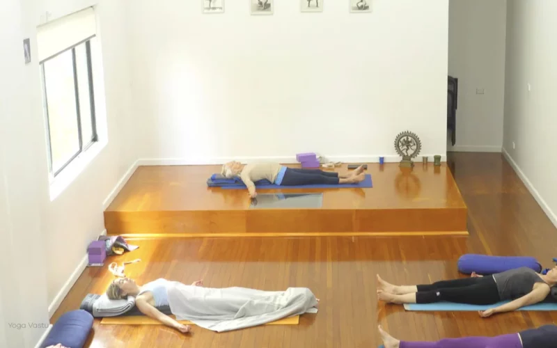 Online Iyengar yoga video thumbnail: Advanced Class 8: Shifting the Focus Inwards in Restorative Poses